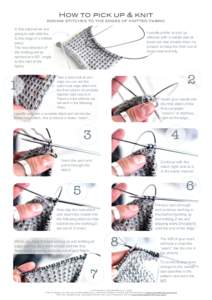 How to pick up & knit  Adding stitches to the edges of knitted fabric In this tutorial we are going to add stitches
