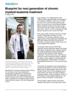 Blueprint for next generation of chronic myeloid leukemia treatment