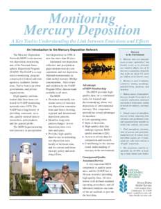 Monitoring Mercury Deposition ○ ○  ○