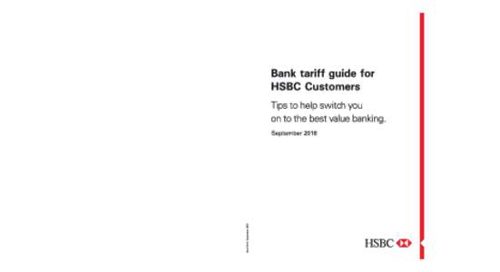 Bank trariff guide for HSBC Customers