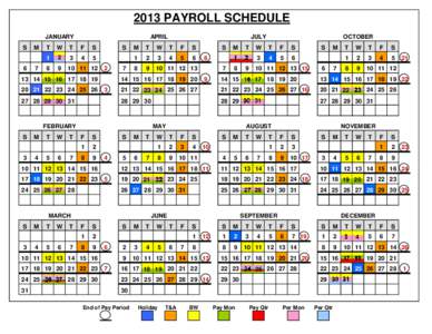 Payroll Schedule Office Calendars 2012 to 2018.xls