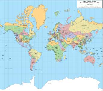 The Sixth World  The World of Shadowrun® (circaScale at Equator 500 miles = = 800 km