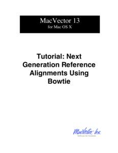 MacVector 13 for Mac OS X Tutorial: Next Generation Reference Alignments Using