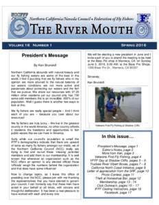 Volume 16 Number 1  The River Mouth Page 1