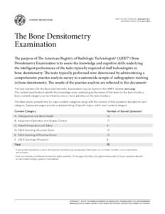 ARRT® Board Approved: January 2011 Implementation Date: july 2012 CONTENT SPECIFICATIONS  The Bone Densitometry