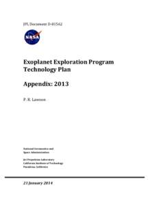 JPL	
  Document	
  D-­‐81562	
    	
     Exoplanet	
  Exploration	
  Program	
  