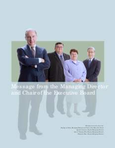 IMF Annual Report 2005: Message from the Managing Director; IMF Executive Board