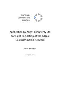 Application for light regulation of the Allgas Gas Distribution Network, Final decision, 28 April 2015