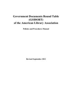      Government Documents Round Table (GODORT)