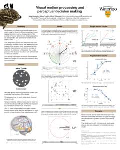 Visual motion processing and perceptual decision making Aziz Hurzook, Oliver Trujillo, Chris Eliasmith {ahurzook,otrujill,[removed]} Centre for Theoretical Neuroscience, University of Waterloo <http://ctn.u