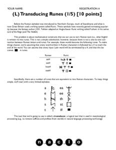 Runic script / Anglo-Saxon runes / Finite-state machine / Jēran / Linguistics / Germanic peoples / Runic magic / Notation / Elder Futhark / Alphabetic writing systems / Automata theory / Models of computation