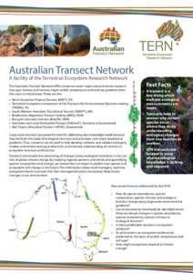 Australian Transect Network A facility of the Terrestrial Ecosystem Research Network The Australian Transect Network (ATN) comprises seven major subcontinental transects that span biomes and traverse major rainfall, temp