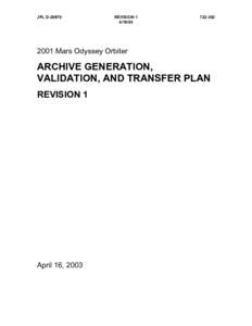 Archive Generation, Validation, and Transfer Plan