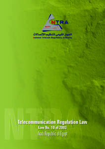 Microsoft Word - Egypt Telecom Law.rtf