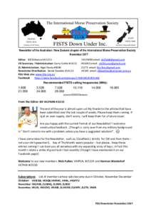 Newsletter of the Australian / New Zealand chapter of the International Morse Preservation Society November 2017 Editor: Bill Kirkwood #15215 VK1FWBK email:  VK Secretary / Administration: Garry Cottle #