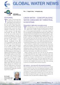 GLOBAL WATER NEWS No. 2|August 2005|www.gwsp.org EDITORIAL  T