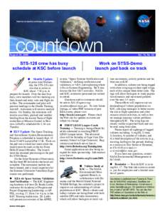 August 20, 2009  Vol. 14, No. 63 STS-128 crew has busy schedule at KSC before launch