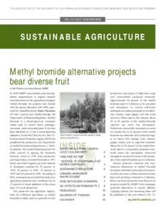 THE NEWSLETTER OF THE UNIVERSITY OF CALIFORNIA SUSTAINABLE AGRICULTURE RESEARCH AND EDUCATION PROGRAM  VOL.15 | NO.2 | SUMMER 2003 S U S TA I N A B L E A G R I C U LT U R E