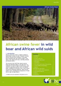   June 2014 African Swine Fever