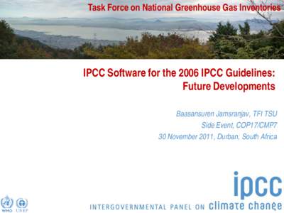 IPCC Software for the 2006 Guidelines Background