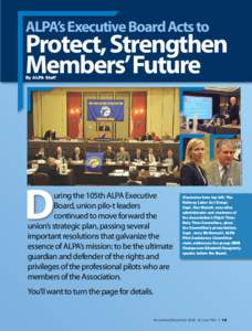 ALPA’s Executive Board Acts to  Protect, Strengthen Members’ Future  D