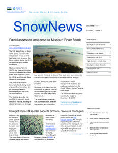 National Water & Climate Center  SnowNews Panel assesses response to Missouri River floods Cara McCarthy [removed]