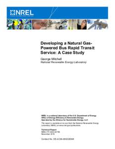 Developing a Natural Gas-Powered Bus Rapid Transit Service: A Case Study