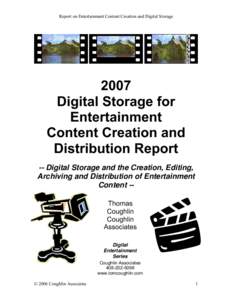 Digital cinematography / Computer data storage / Hard disk drive / Digital preservation / Digital cinema / Database / EMC Isilon / Computer hardware / Data management / Computing