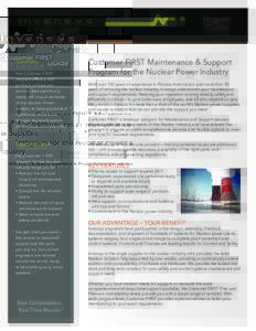 Program Guide Customer FIRST Maintenance & Support Program for the Nuclear Power Industry