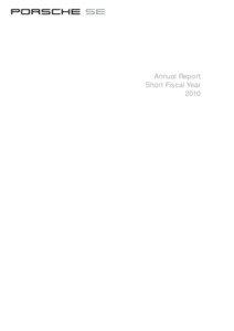 Annual Report Short Fiscal Year 2010