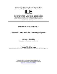 Second Liens and the Leverage Option