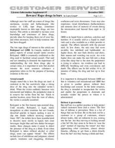 1  Licensee Information Supplement #5 December/2003