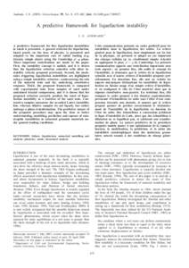Andrade, J. E[removed]Ge´otechnique 59, No. 8, 673–682 [doi: [removed]geot[removed]A predictive framework for liquefaction instability J. E . A N D R A D E  Cette communication pre´sente un cadre pre´dictif pour 