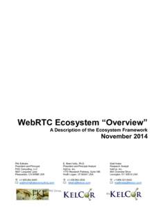 The WebRTC Ecosystem Overview