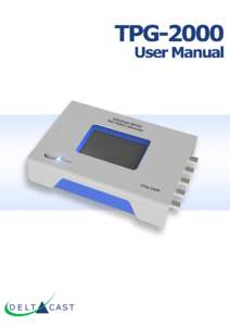 TPG-2000 User Manual  Table of Contents Document History  1