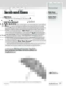 November  Jacob and Esau Bible Story