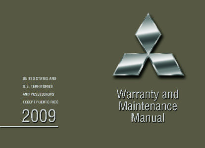 00_09_warranty_MMNA.fm Page 1 Monday, October 8, 2007 4:09 PM  00_09_warranty_MMNA.fm Page 2 Monday, October 8, 2007 4:09 PM IMPORTANT This manual contains warranties for two markets: (a) The United States (territory c