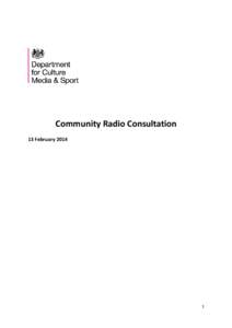 Community Radio Consultation 13 February  Contents