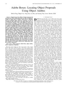 4116  IEEE TRANSACTIONS ON IMAGE PROCESSING, VOL. 25, NO. 9, SEPTEMBER 2016 Adobe Boxes: Locating Object Proposals Using Object Adobes