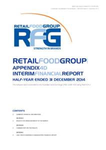 Retail Food Group Limited ACNRETAILFOODGROUP LIMITED