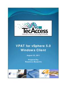 vSphere 5.0 Windows Client VPAT: VMware, Inc.