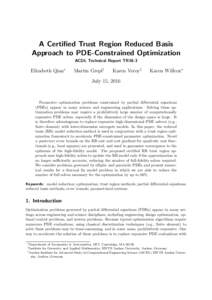 A Certified Trust Region Reduced Basis Approach to PDE-Constrained Optimization
