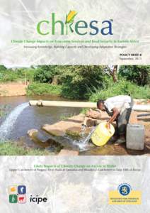 Climate Change Impacts on Ecosystem Services and Food Security in Eastern Africa Increasing Knowledge, Building Capacity and Developing Adaptation Strategies POLICY BRIEF 4 September, 2013  Likely Impacts of Climate Chan