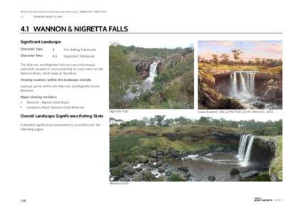 DPCD South West Victoria Landscape Assessment Study | Significant landscapes 4.1 Wannon & Nigretta Falls  4.1 	 Wannon & Nigretta Falls