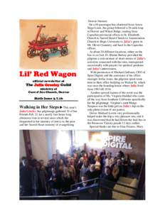 Lil’ Red Wagon official newsletter of The Julia Greeley Guild ministry of Curé d’Ars Church, Denver
