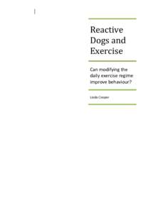 Reactive Dogs and Exercise