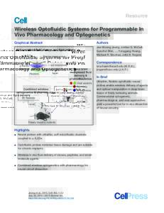 Resource  Wireless Optofluidic Systems for Programmable In Vivo Pharmacology and Optogenetics Graphical Abstract