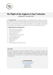 Uyghur-China Dialogue [CONFERENCE]