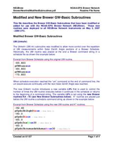 NEUBrew BrewerNewAndModifiedSubroutines.pdf NOAA-EPA Brewer Network Readme File Name
