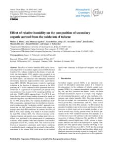 Atmos. Chem. Phys., 18, 1643–1652, 2018 https://doi.orgacp © Author(sThis work is distributed under the Creative Commons Attribution 4.0 License.  Effect of relative humidity on the compo